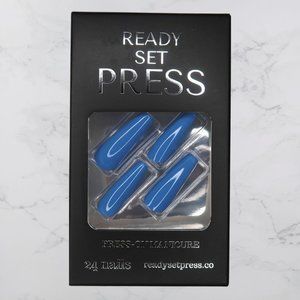 Extra Long Coffin Matte Cobalt Blue